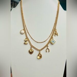 Universal Threads Gold Layered Charm Necklace NWT